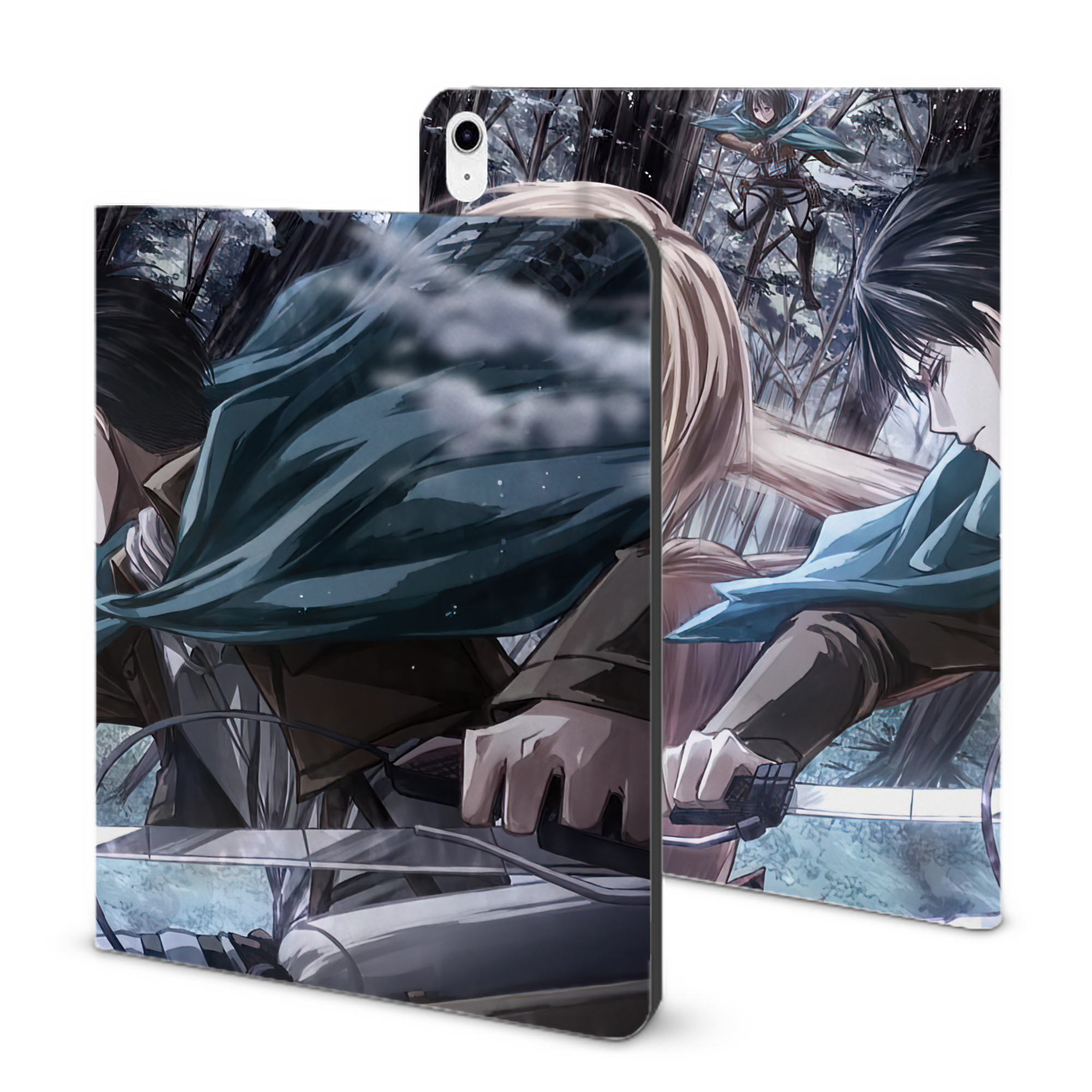 （画像用） 進撃の巨人 Attack on Titan IPad ケース ブック型 PUレザー TPU 耐衝撃 軽量 薄型 ペン収納なし 全面保護 IPad 各モデル対応